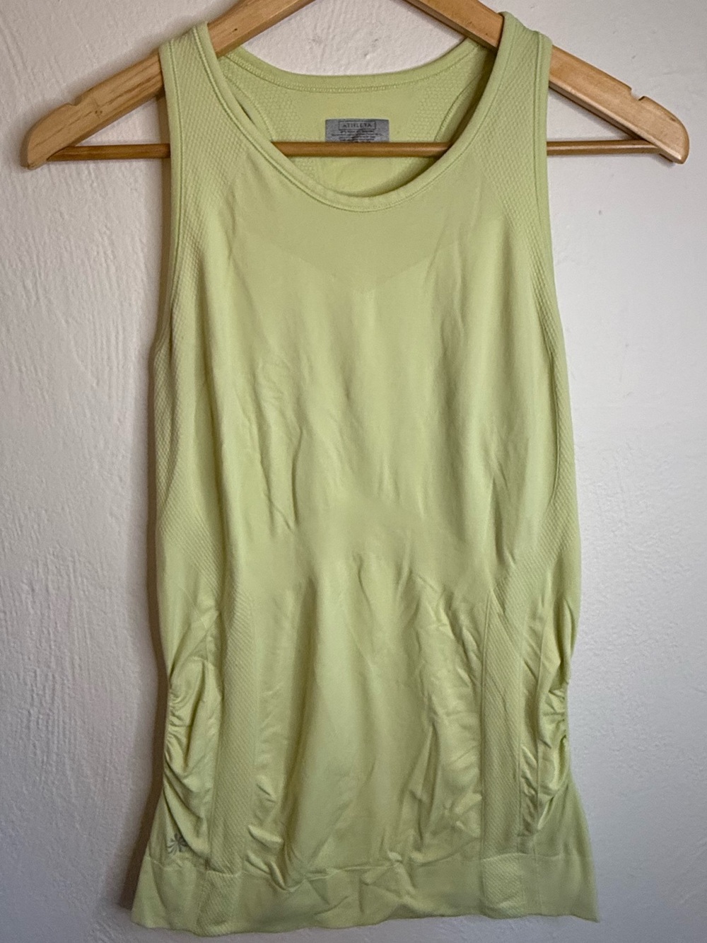 Athleta Light Lime Yellow Scoop Neck Active Tank